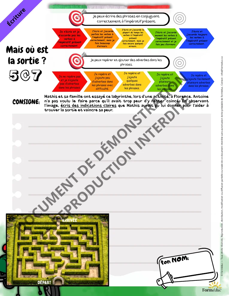 Activité élève — Vol 101