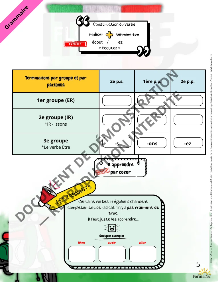 Cahier élève Vol 101 — conjugaison