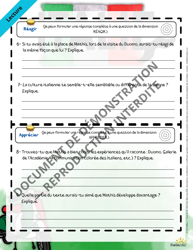 Lecture — cahier élève Vol 101